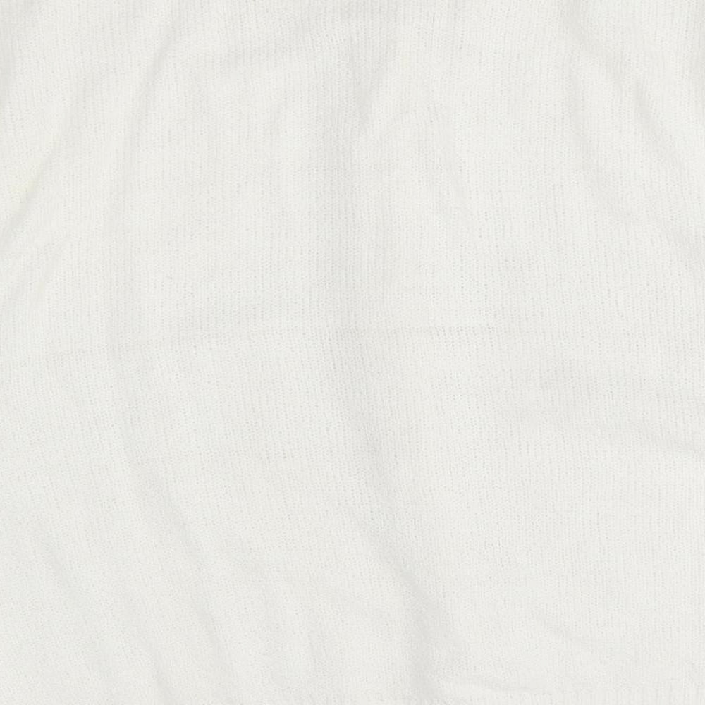 nuggets Womens White Cardigan Jumper Size M