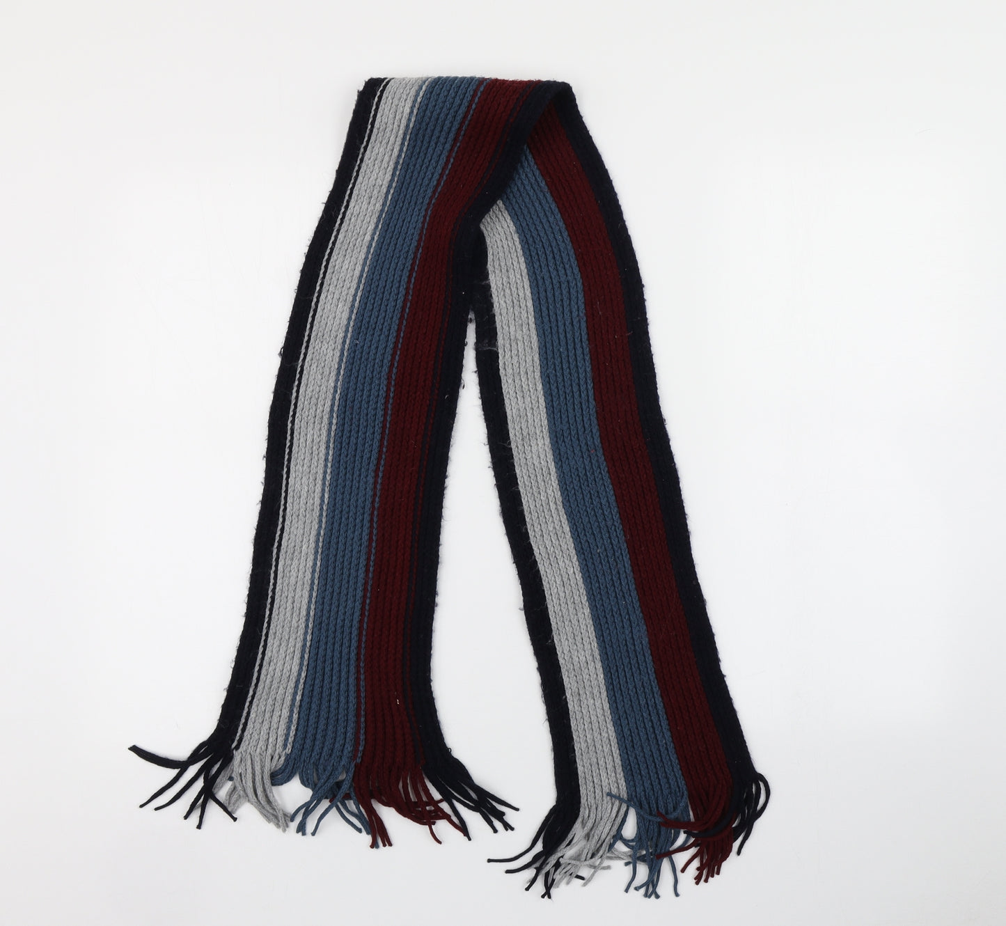 Preworn Mens Multicoloured Striped Scarf One Size