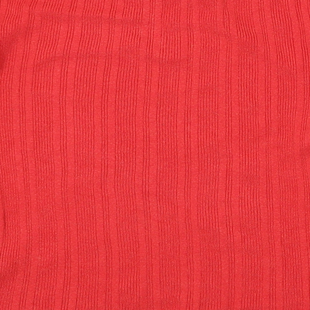 Primark Womens Red Striped Pullover Jumper Size 14