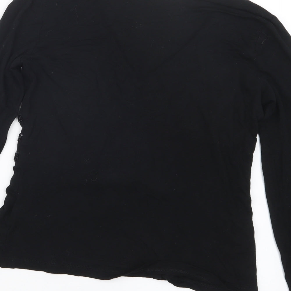 Cable & Gauge Womens Black Basic T-Shirt Size S