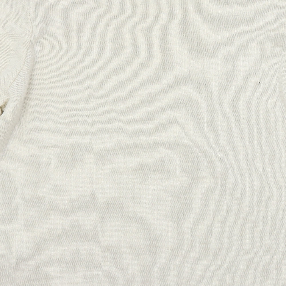 Damart Womens White Knit Pullover Jumper Size 18