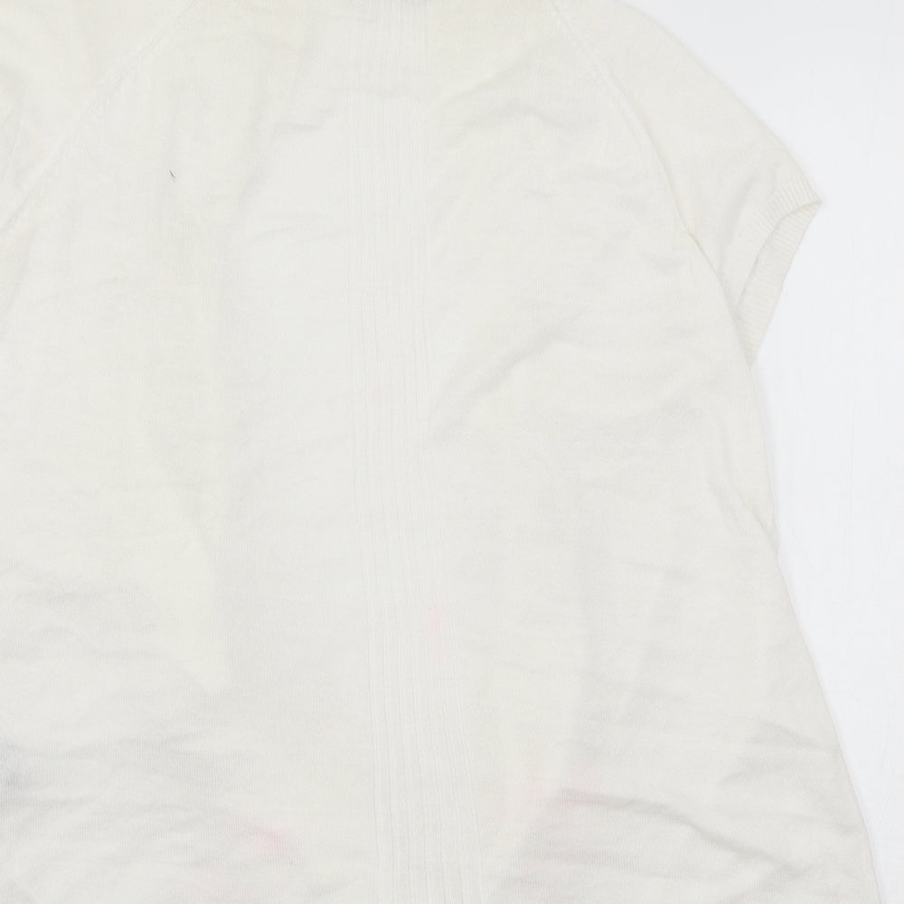 Marks and Spencer Womens White Knit Cardigan Jumper Size L
