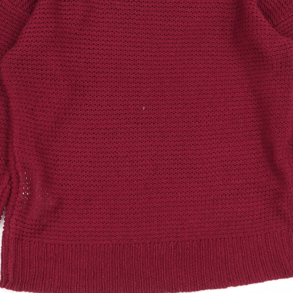 VERO MODA Womens Red Pullover Jumper Size S