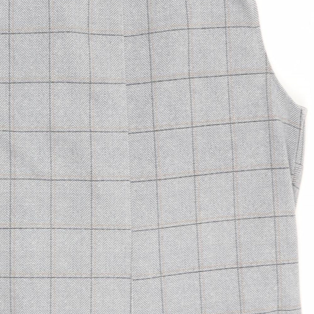 New Look Womens Grey Check Jacket Size 14