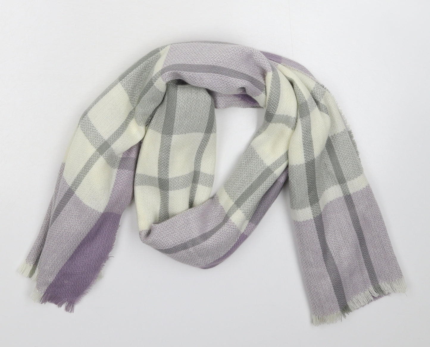 Preworn Womens Multicoloured Check Scarf