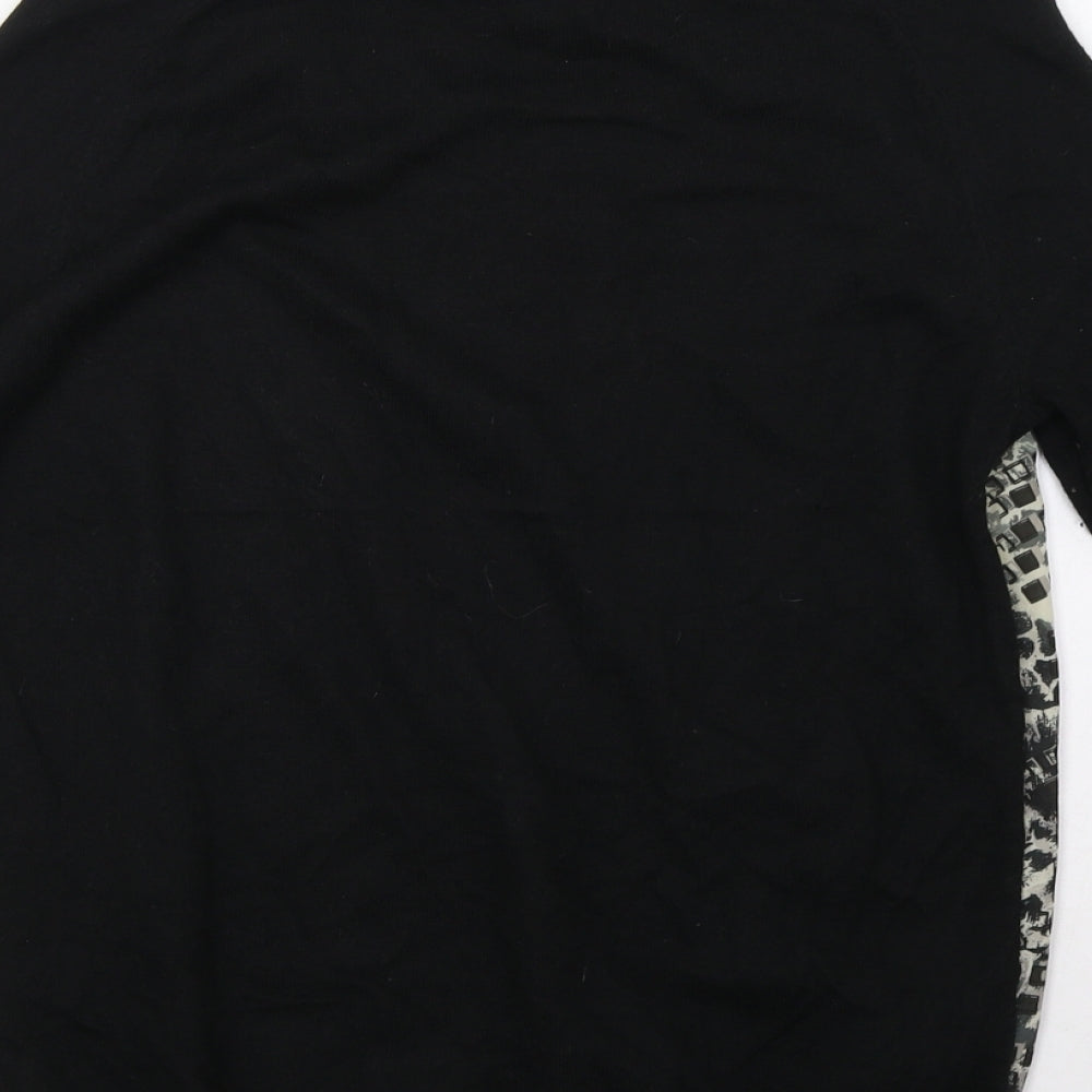 Marks and Spencer Womens Black Animal Print Pullover Sweatshirt Size 6