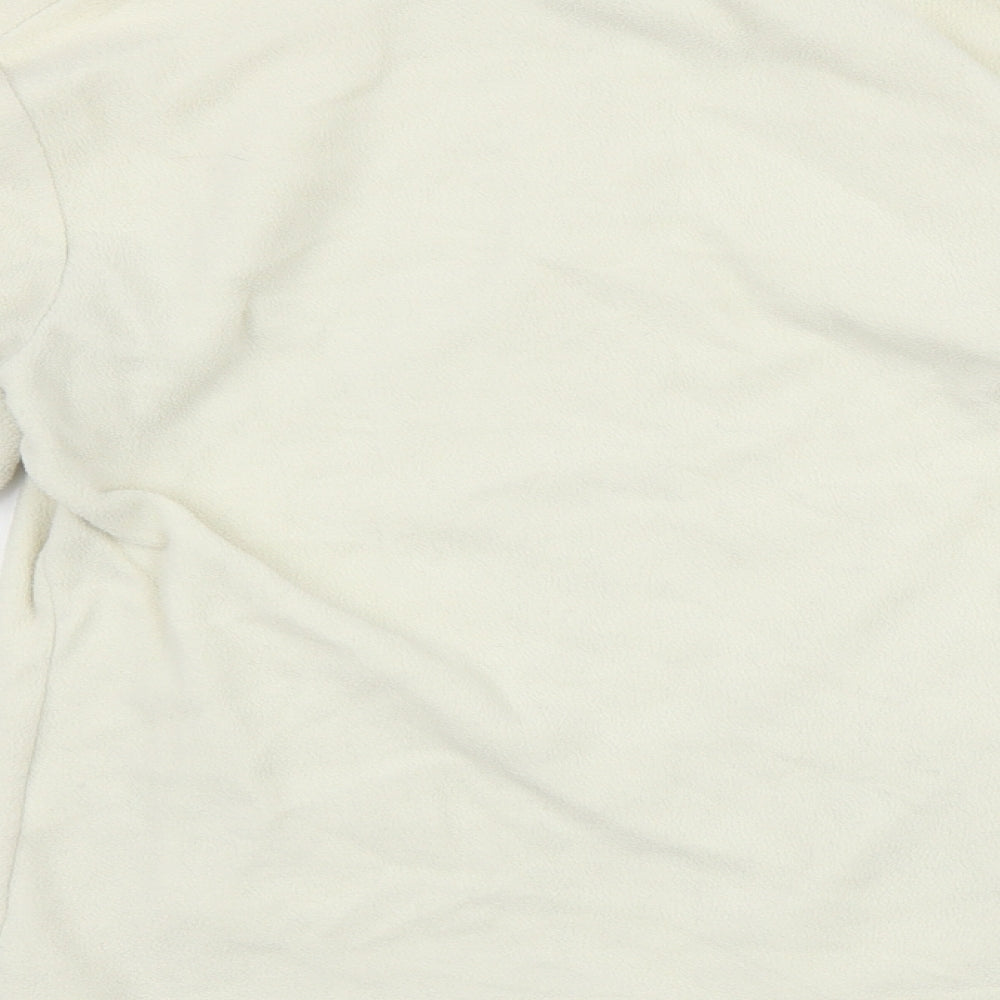 Marks and Spencer Womens White Full Zip Jumper Size 14
