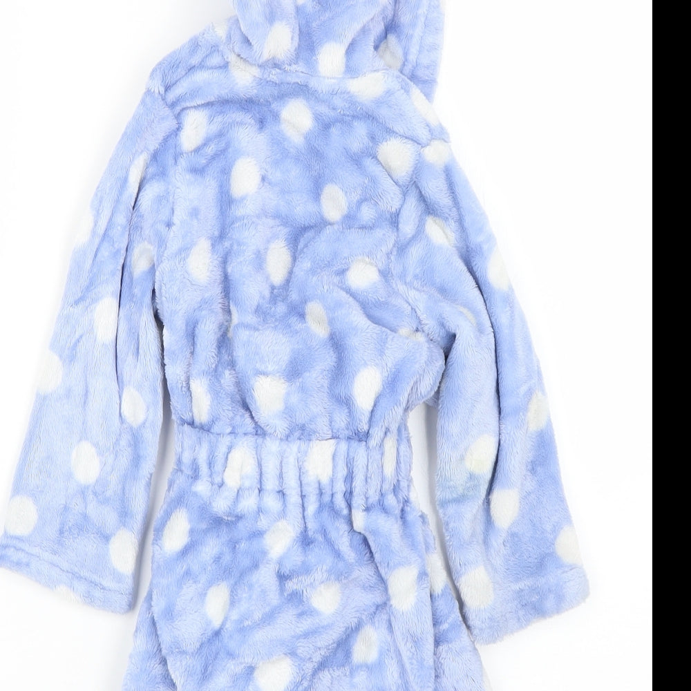 Marks and Spencer Baby Blue Polka Dot Babydoll Robe Size 12-18 Months