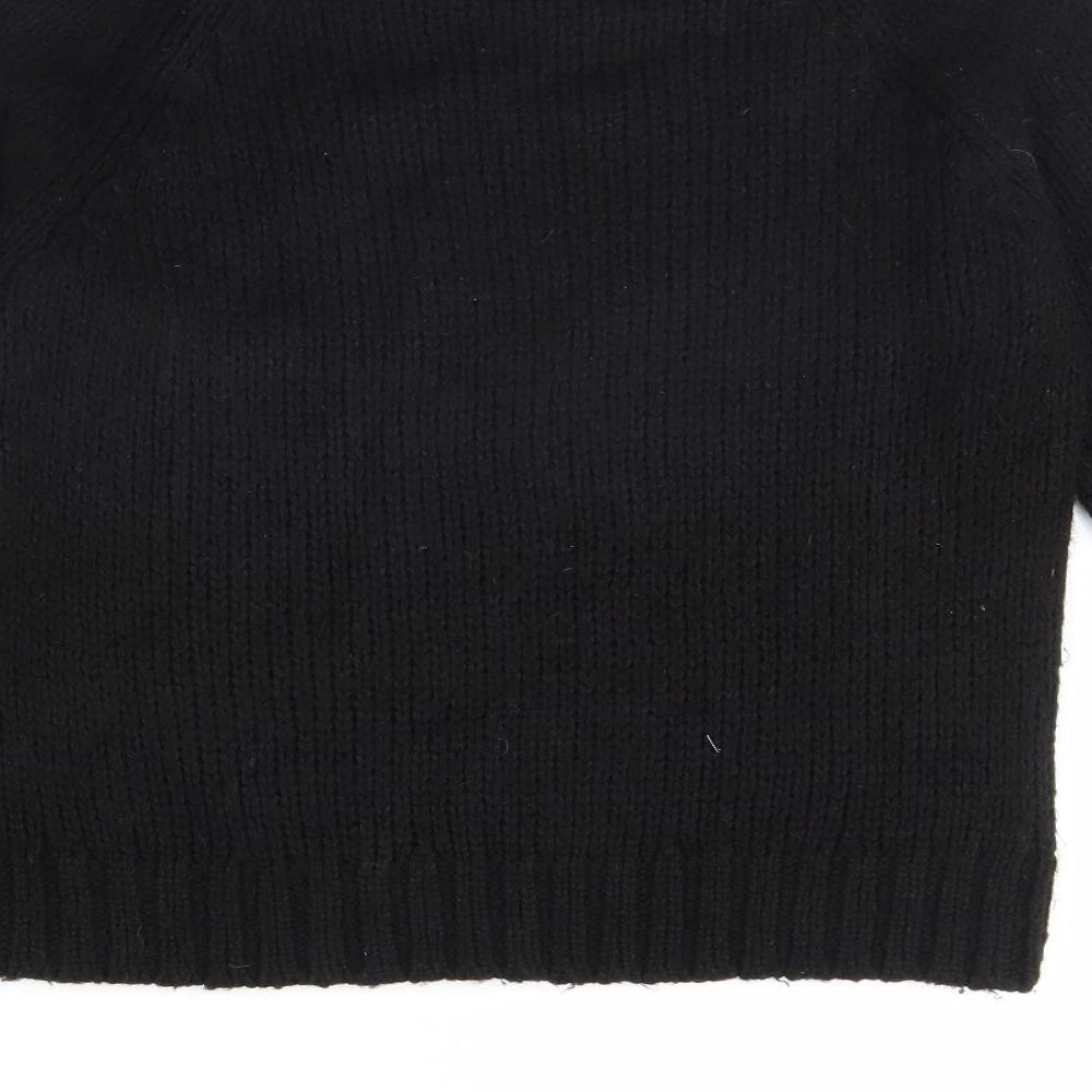 Papaya Womens Black Pullover Jumper Size M