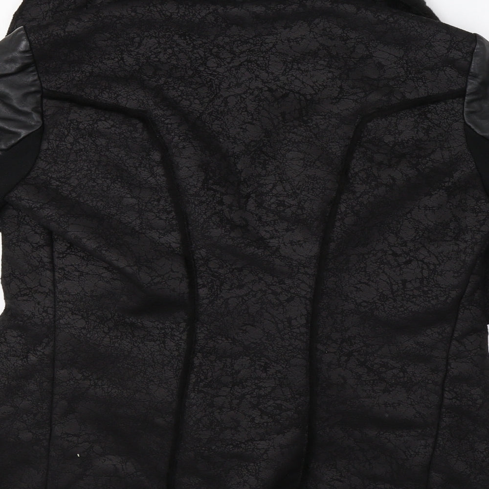 F&F Womens Black Overcoat Coat Size 10