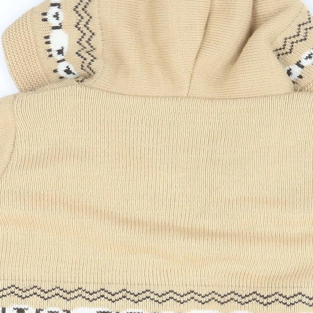 Angel Kids Baby Brown Cardigan Jumper Size 3-6 Months