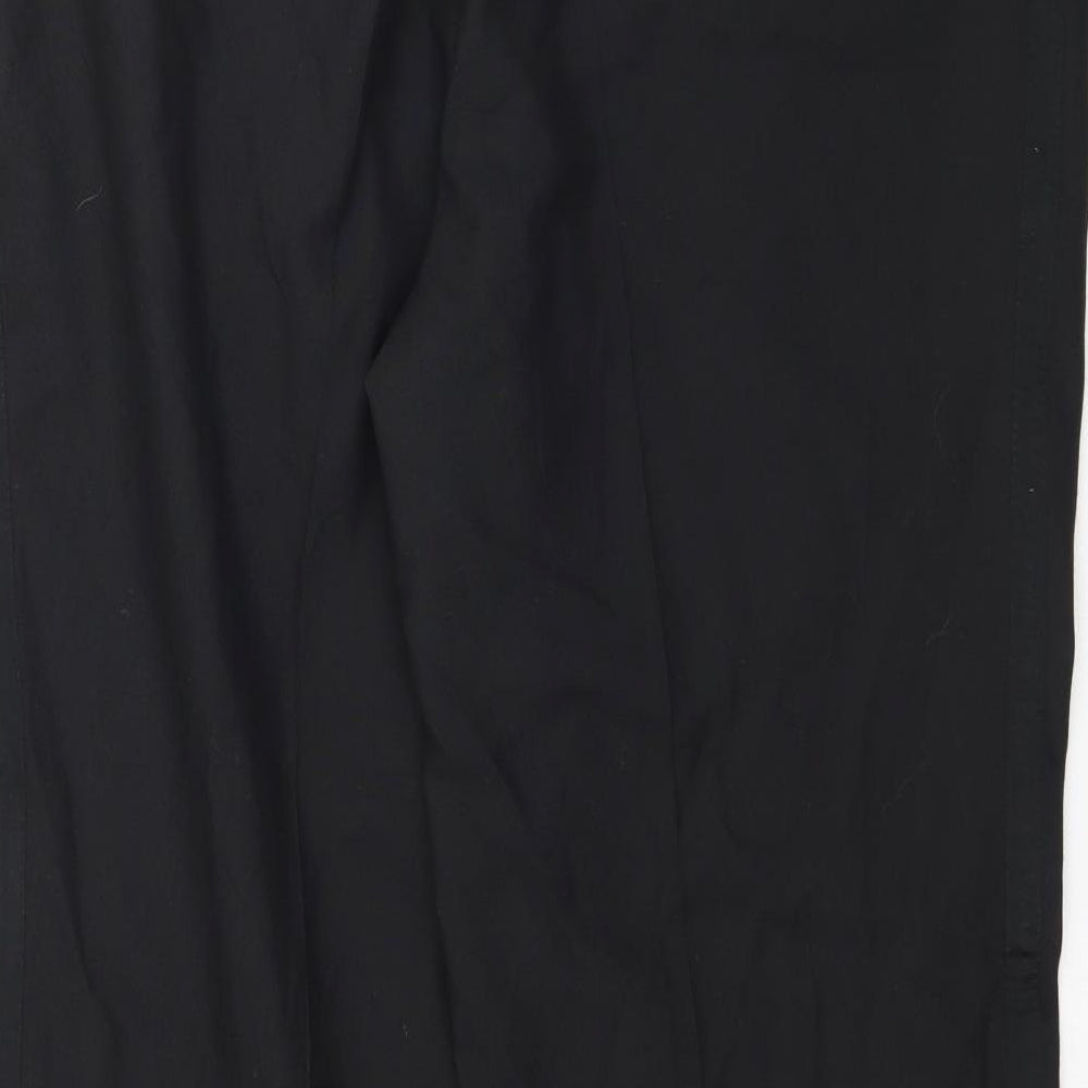 Terylene Womens Black Trousers Size 36 L30 in