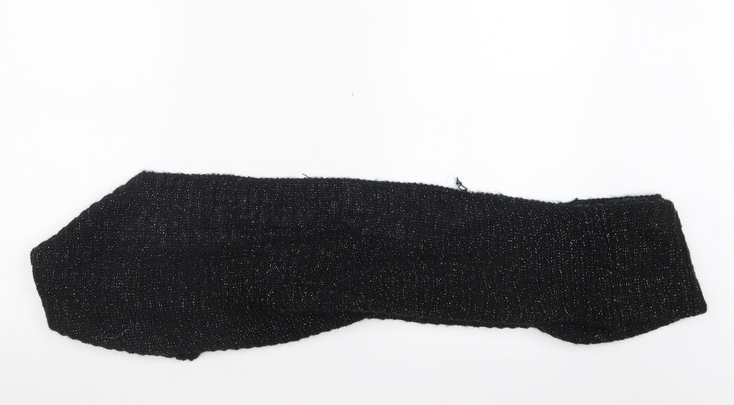 Preworn Womens Black Knit Scarf - Snood