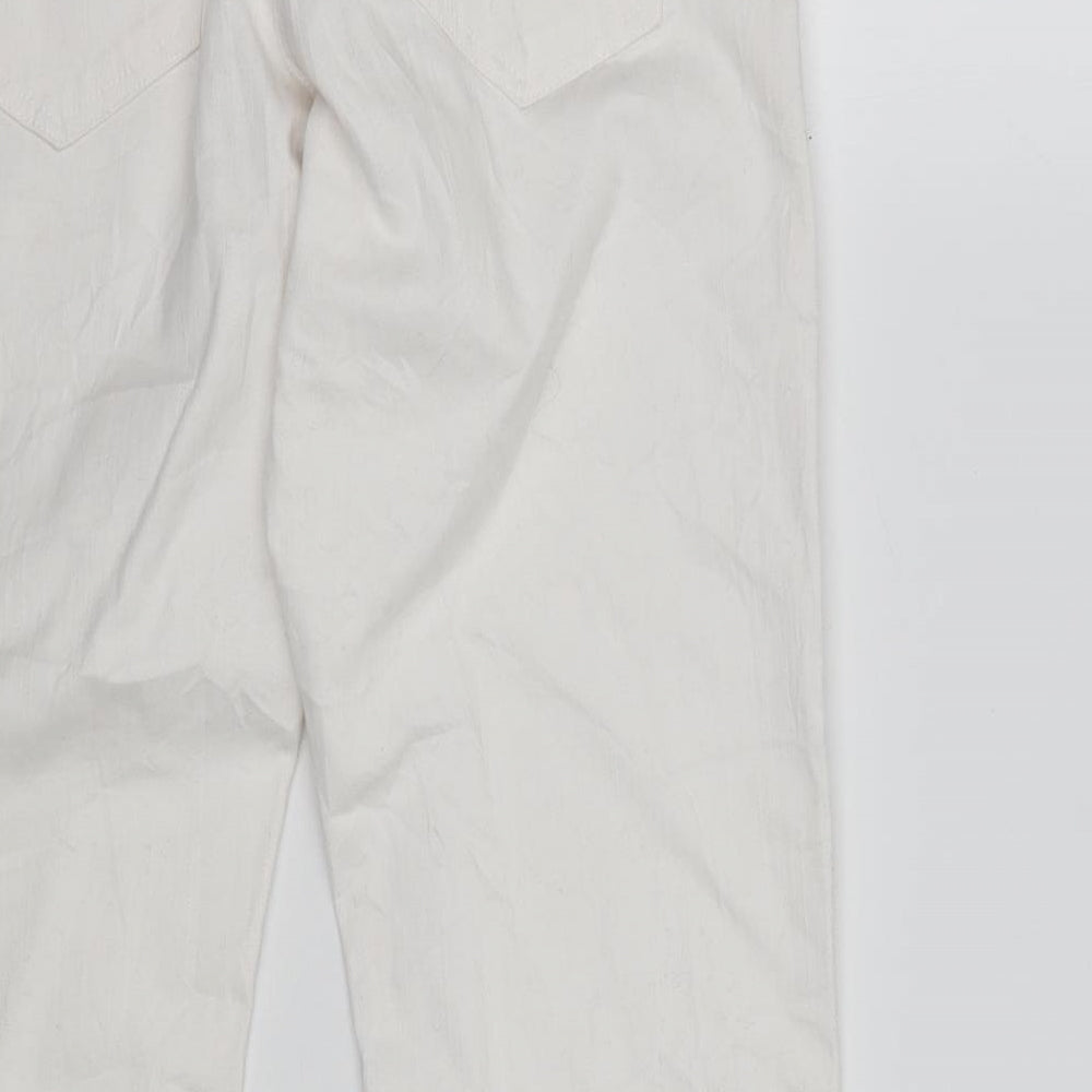 Preworn Womens Ivory Cropped Jeans Size 8 L26 in