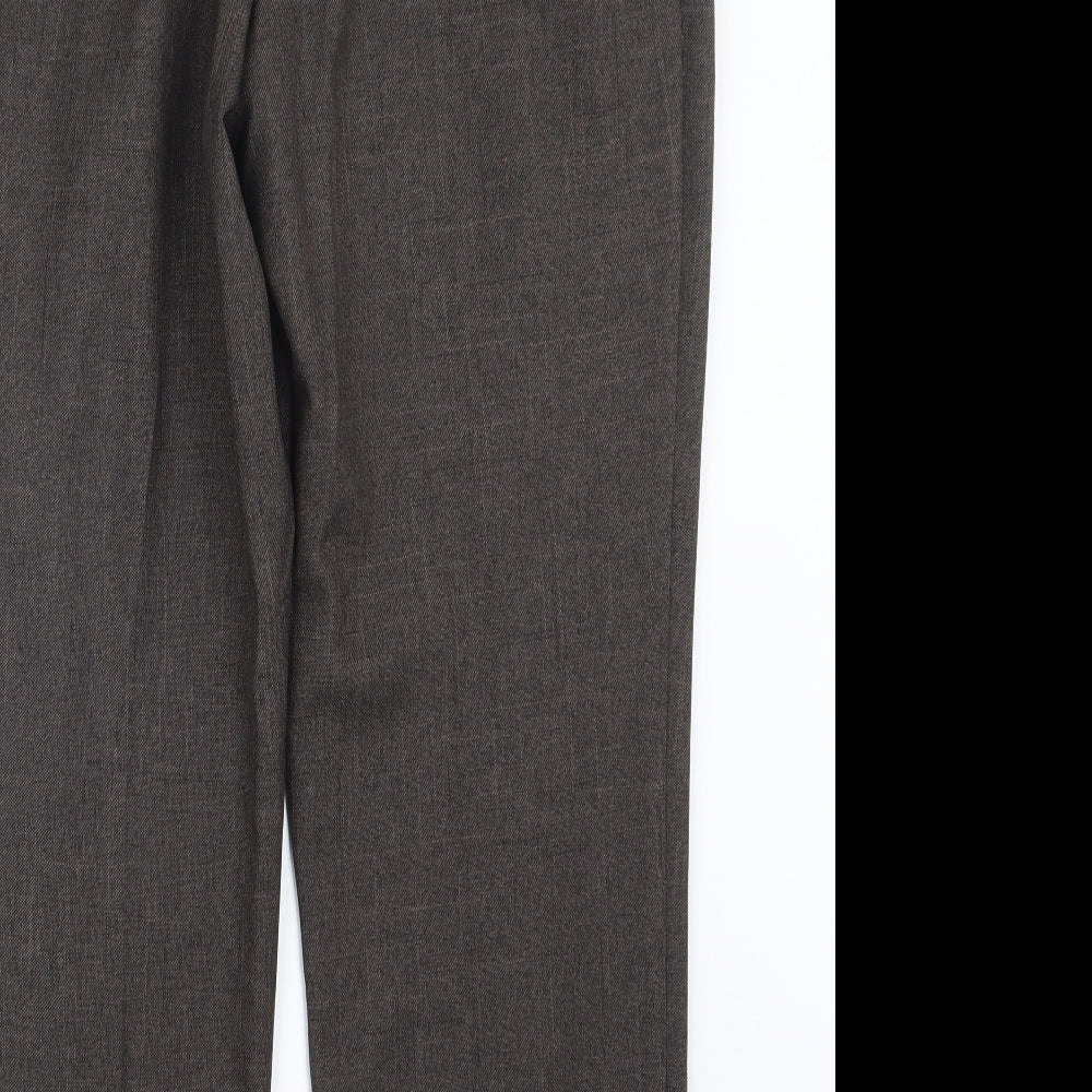 Marks and Spencer Womens Brown Trousers Size 12 L26 in