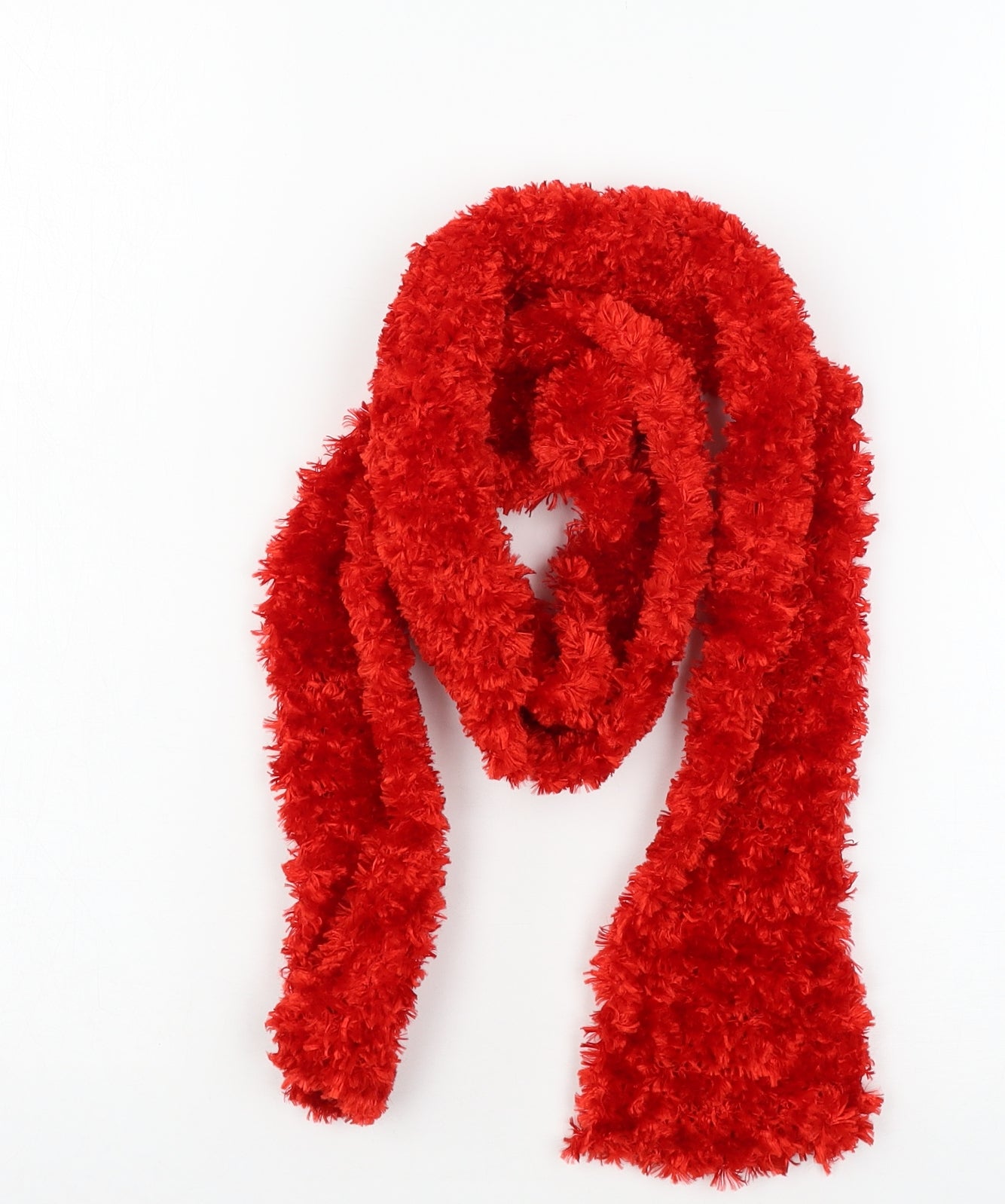 Preworn Womens Red Knit Scarf