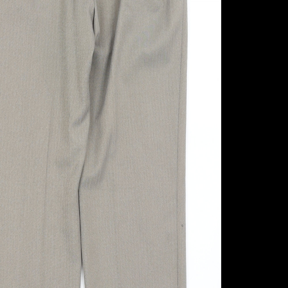 M&S Womens Grey Trousers Size 10 L25 in