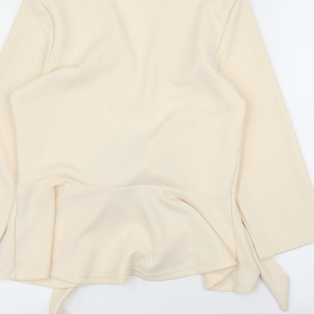 Miss Valley Womens Pink Wrap Blouse Size M