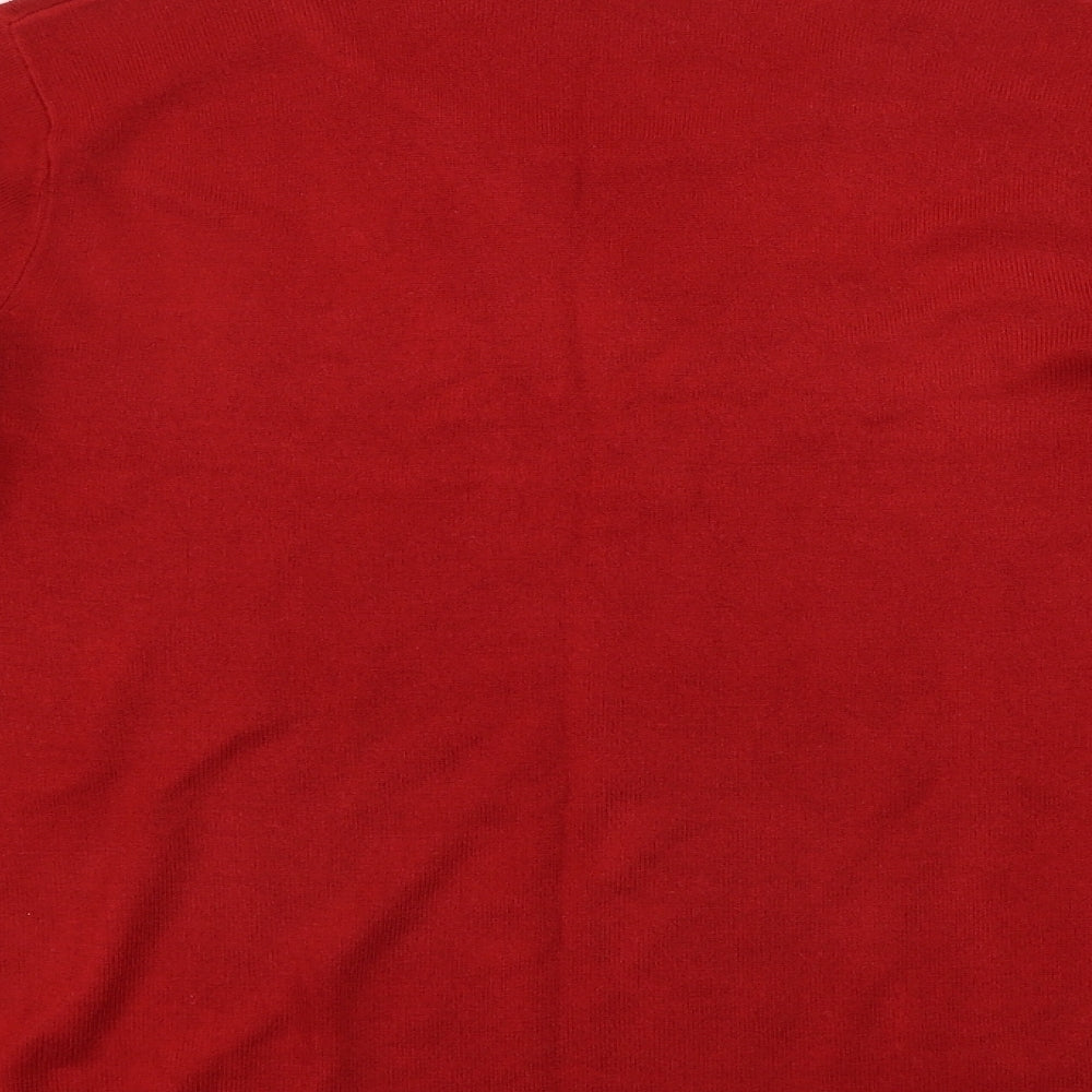 Preworn Womens Red Pullover Jumper Size 16