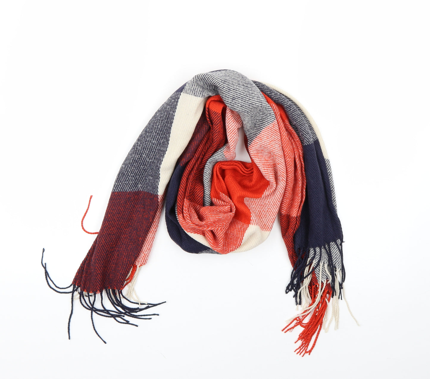 Preworn Womens Multicoloured Check Scarf