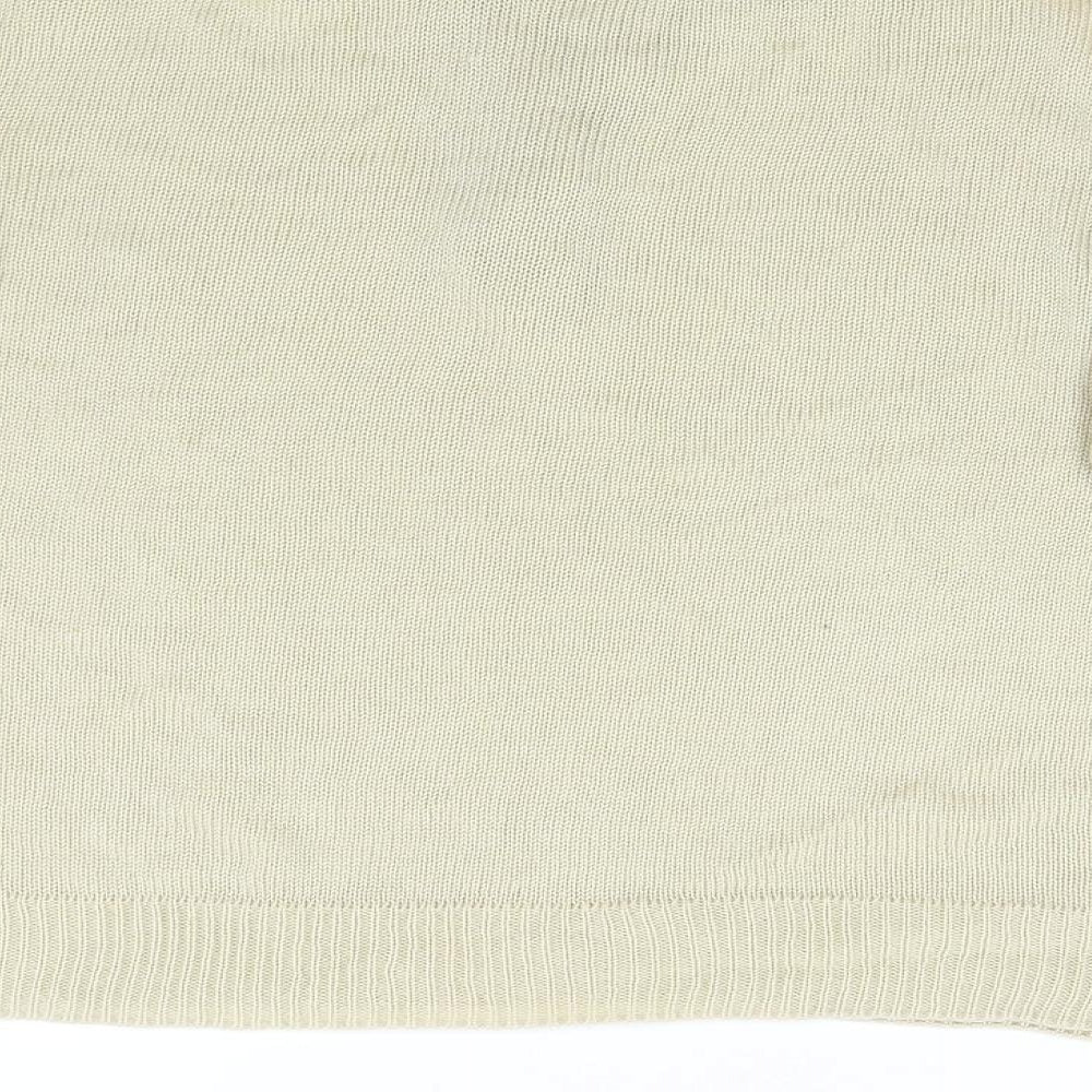 Damart Womens Beige Knit Henley Jumper Size M
