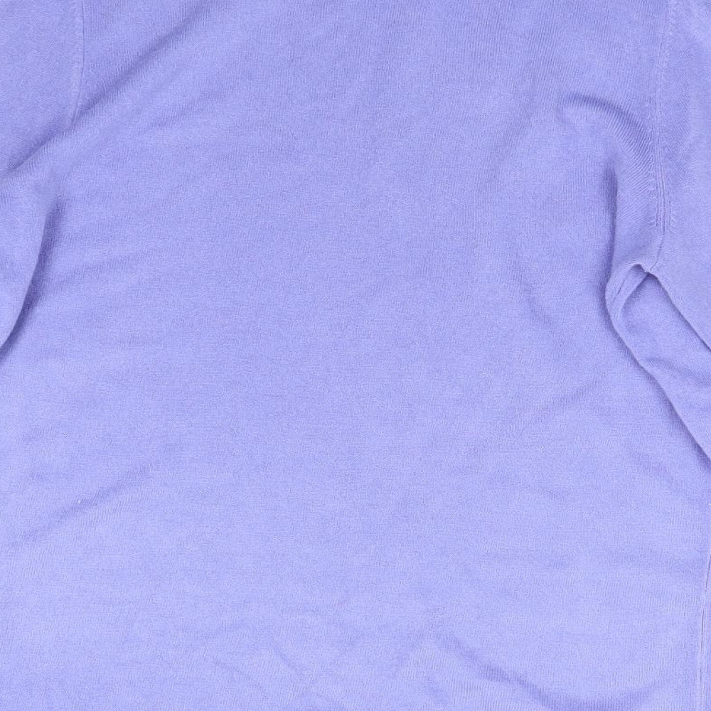 M&S Womens Purple Knit Pullover Jumper Size M