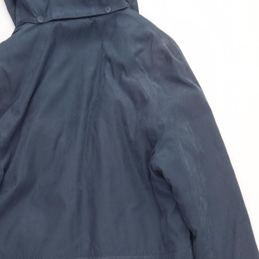 NUAGE MICRO Womens Blue Overcoat Coat Size 10