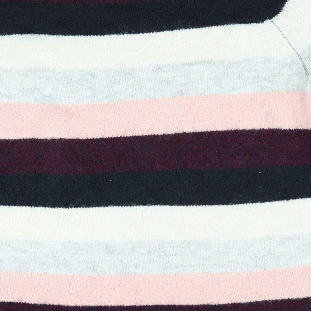 Dorothy Perkins Womens Black Striped Pullover Jumper Size 12