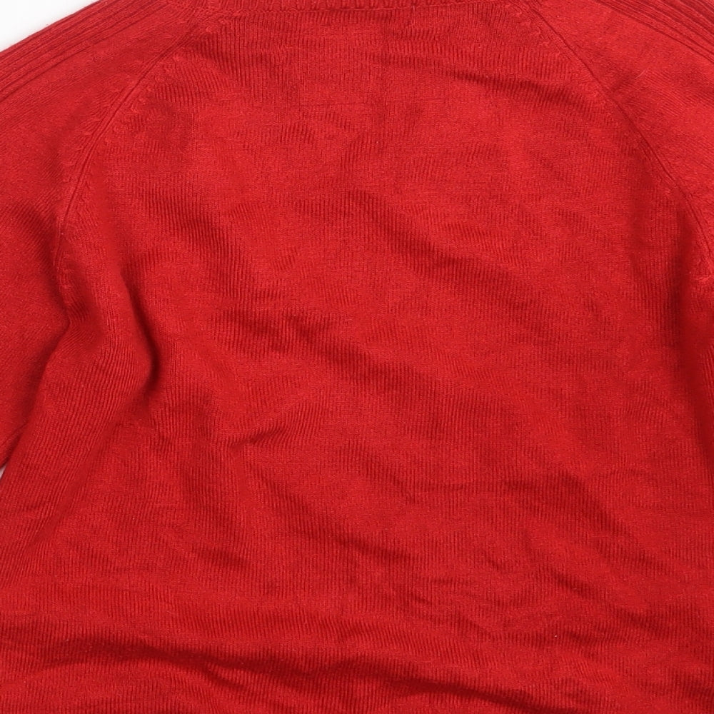 Filati Womens Red Pullover Jumper Size M