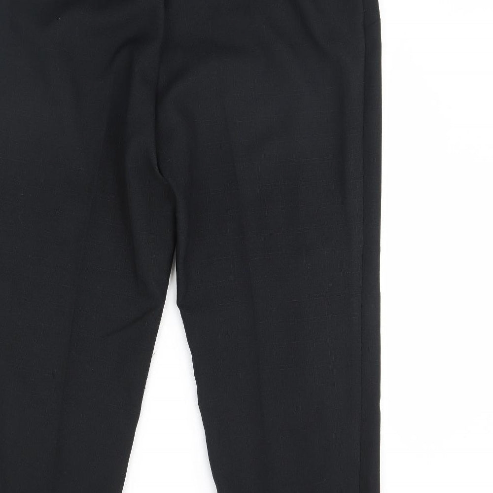 M&s Womens Black Trousers Size 18 L30 in
