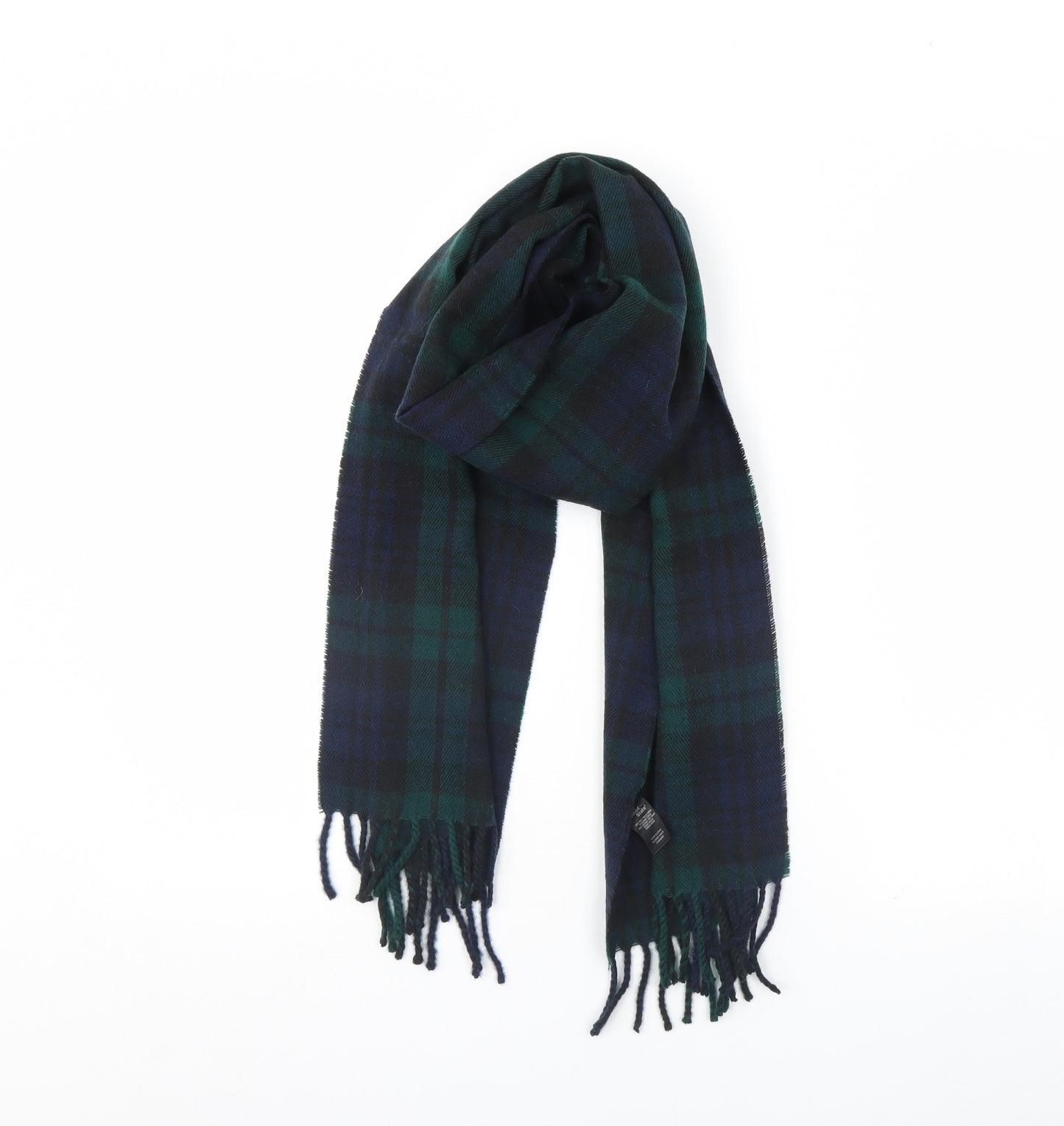 Cedar Wood State Mens Green Plaid Scarf One Size