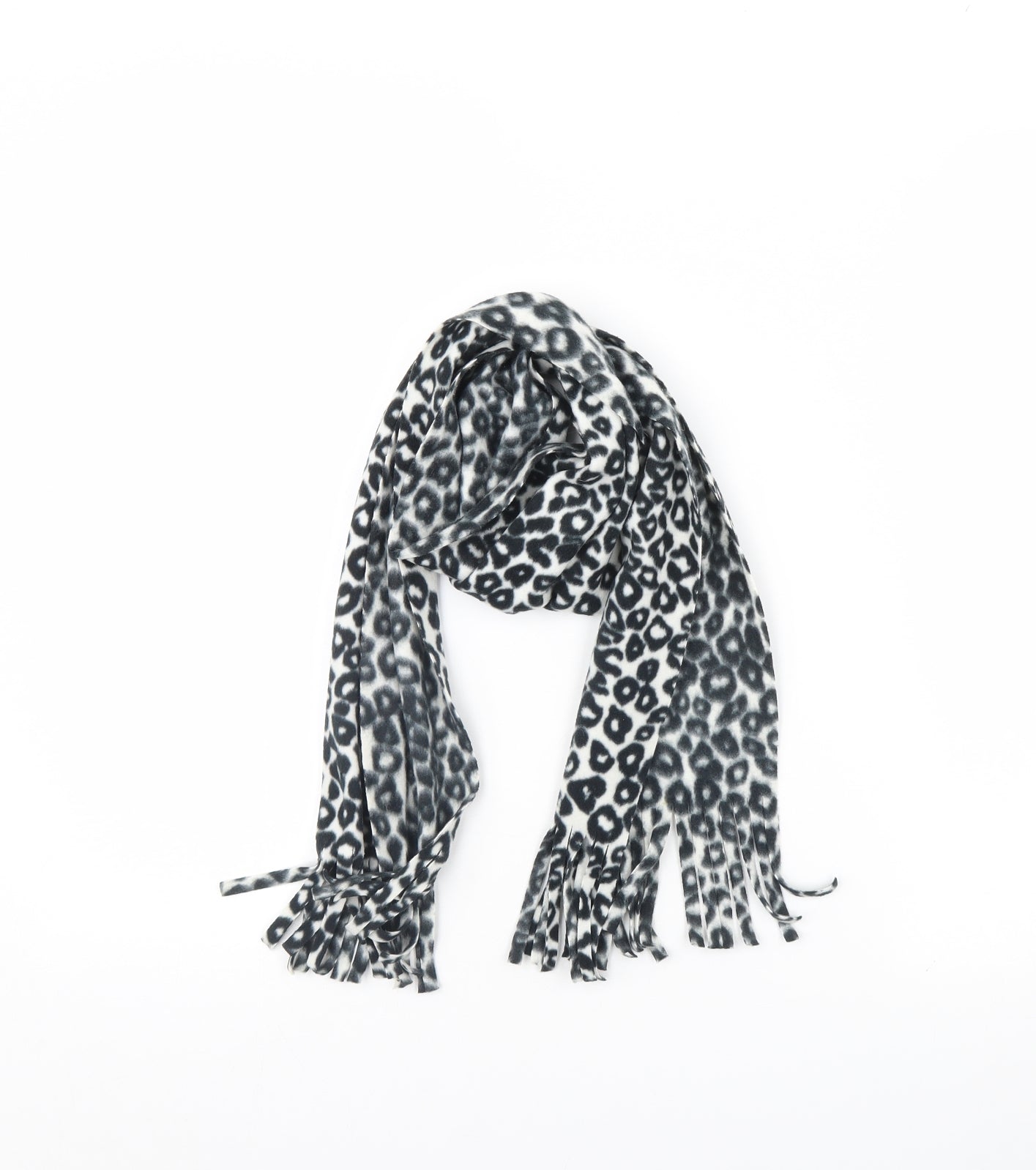 Preworn Womens White Animal Print Scarf