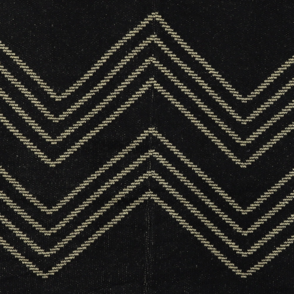 Ellen Reyes Womens Black Striped Knit Jacket One Size