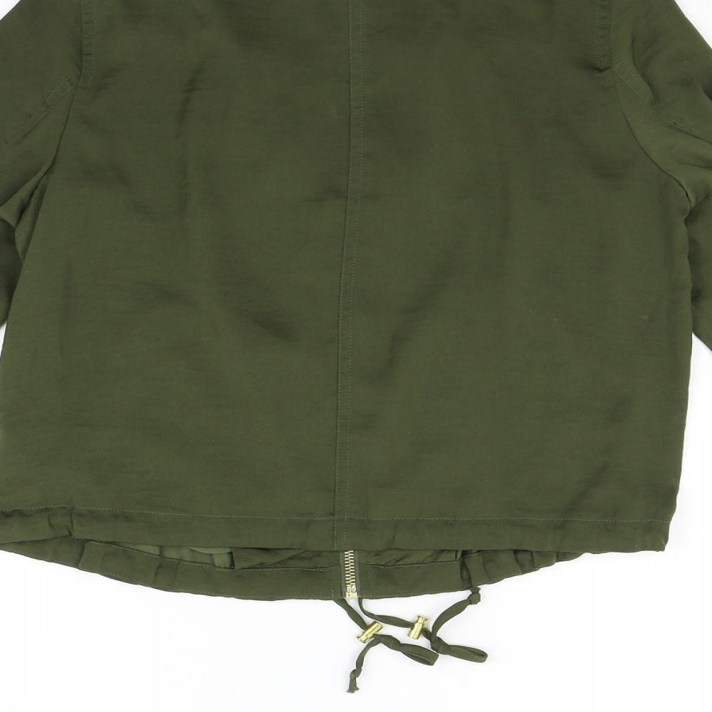 H&M Womens Green Bomber Jacket Jacket Size 8