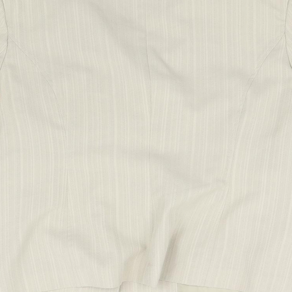 BM Collection Womens Beige Jacket Suit Jacket Size 20