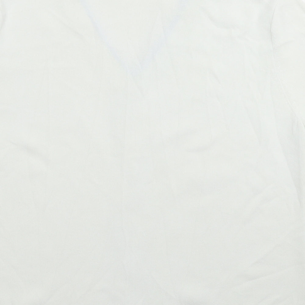 Casamia Womens White Knit Pullover Jumper Size L