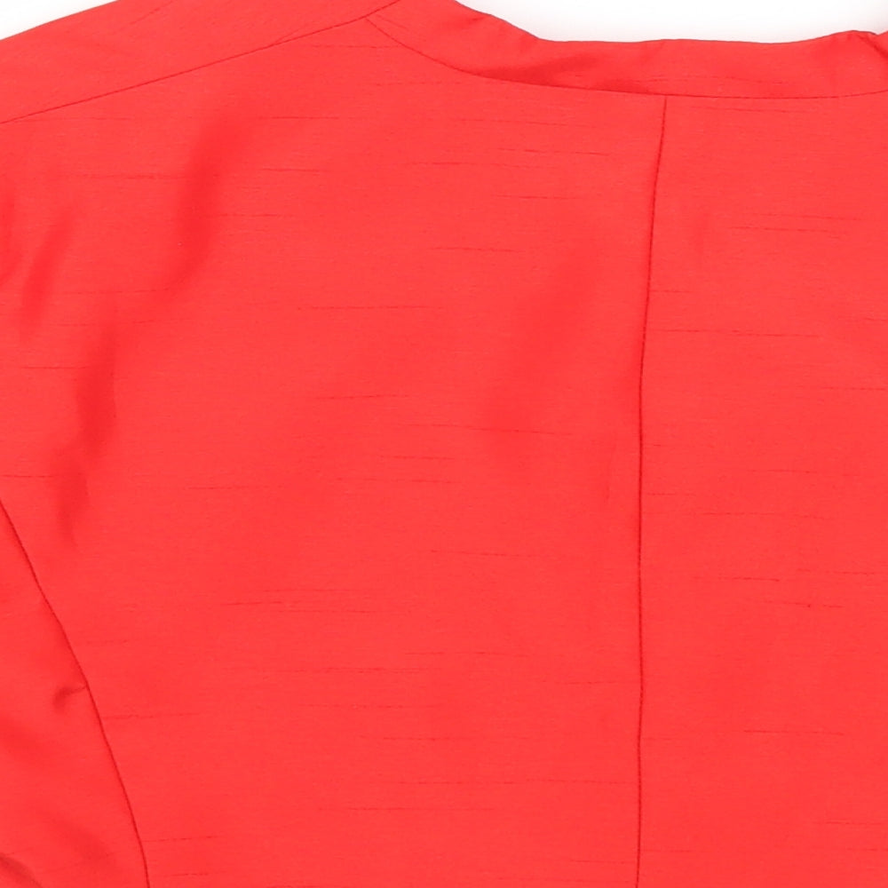 Berkertex Womens Red Cardigan Jumper Size 16