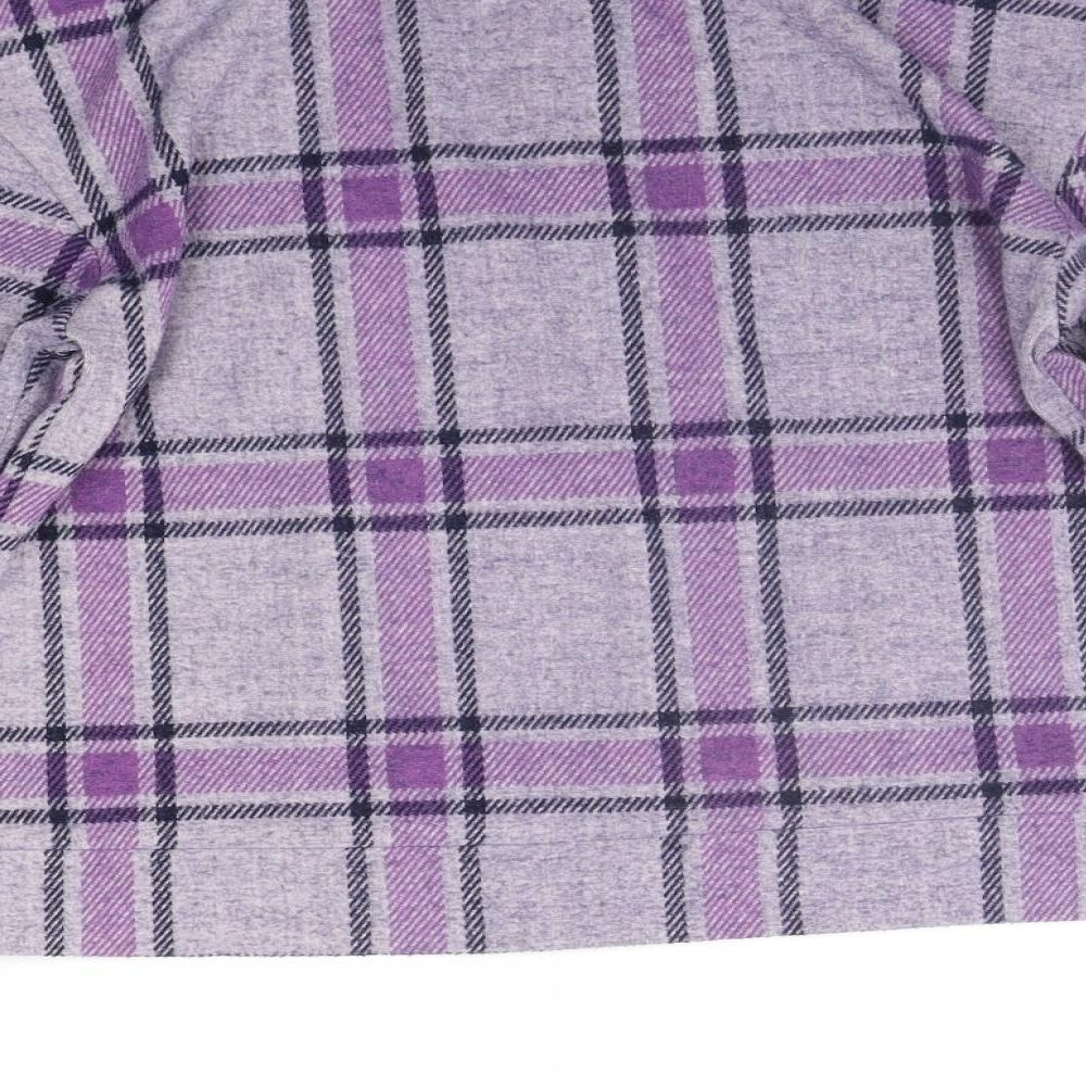 Marks and Spencer Womens Purple Check Pullover Jumper Size 10
