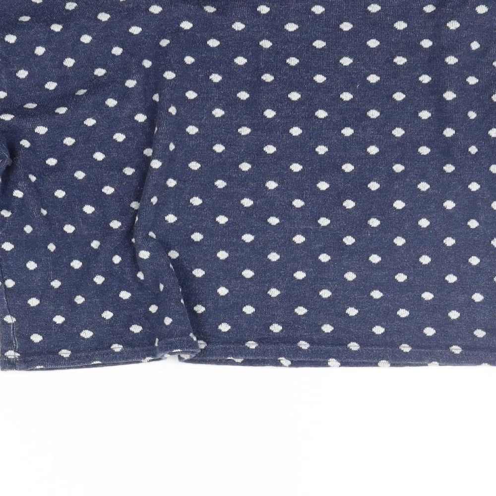 Cooperative Womens Blue Polka Dot Pullover Jumper Size XS