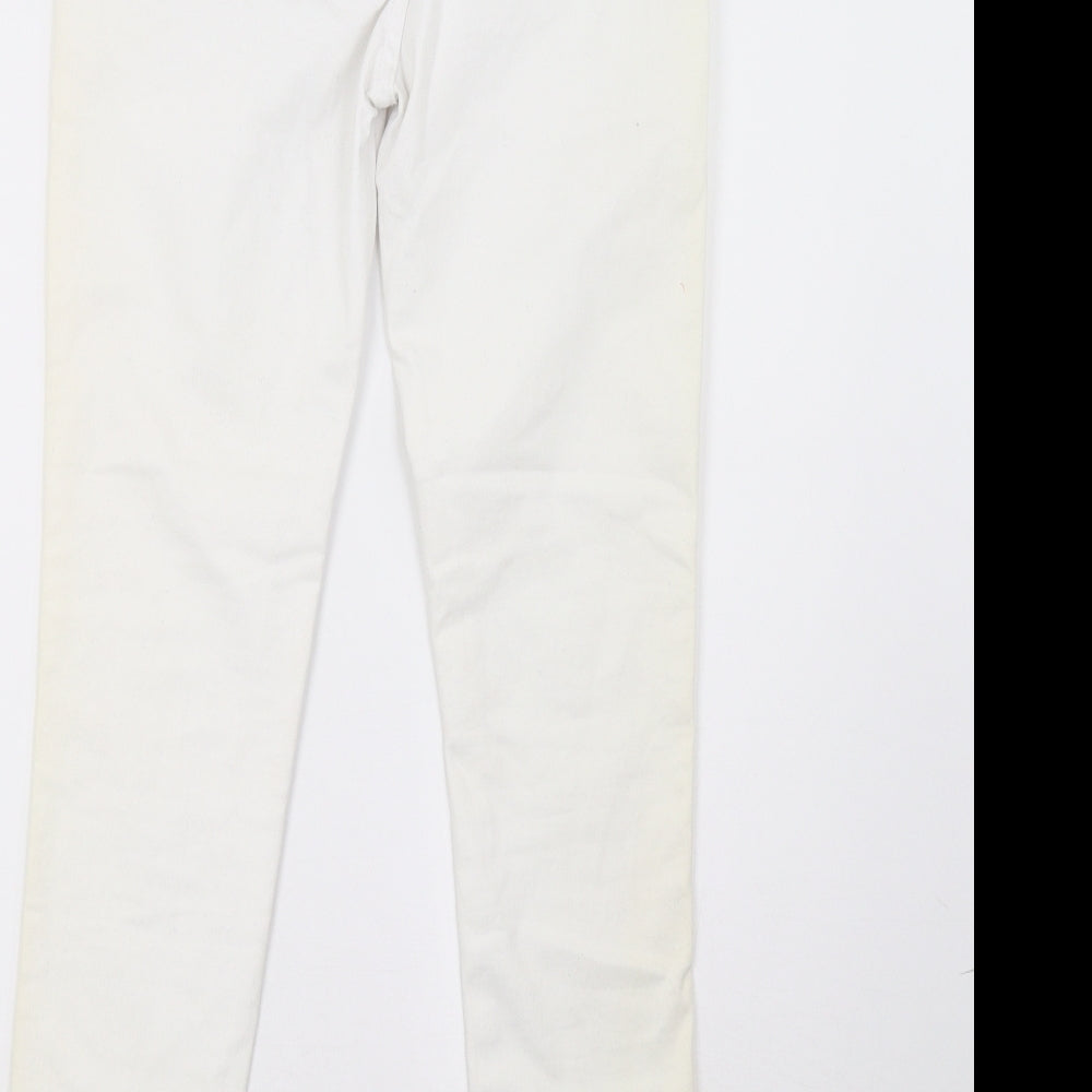 red chilli Womens White Trousers Size 8 L32 in