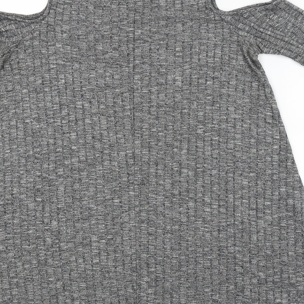 FOREVER 21 Womens Grey A-Line Size L