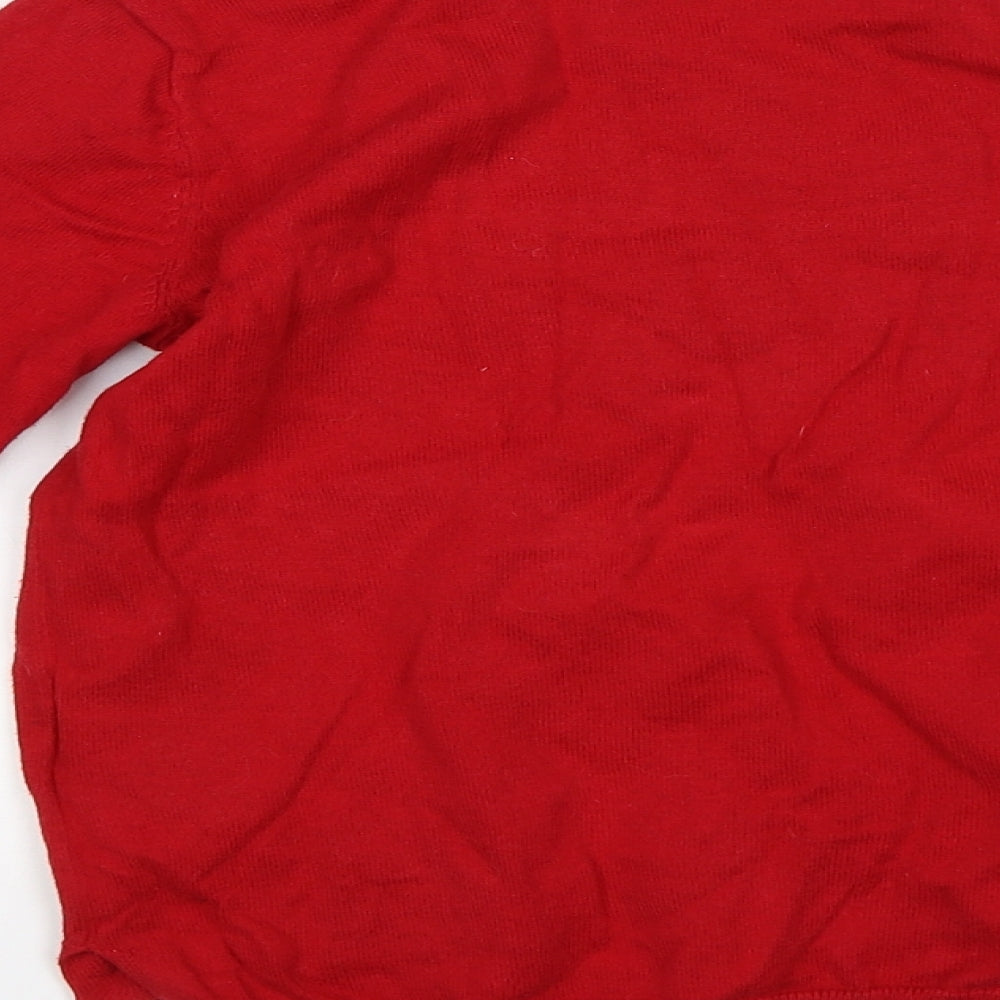 H&M Girls Red Basic T-Shirt Size 9-10 Years