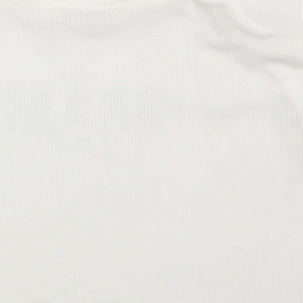 Lipsy Girls White Basic T-Shirt Size 7-8 Years - Drama