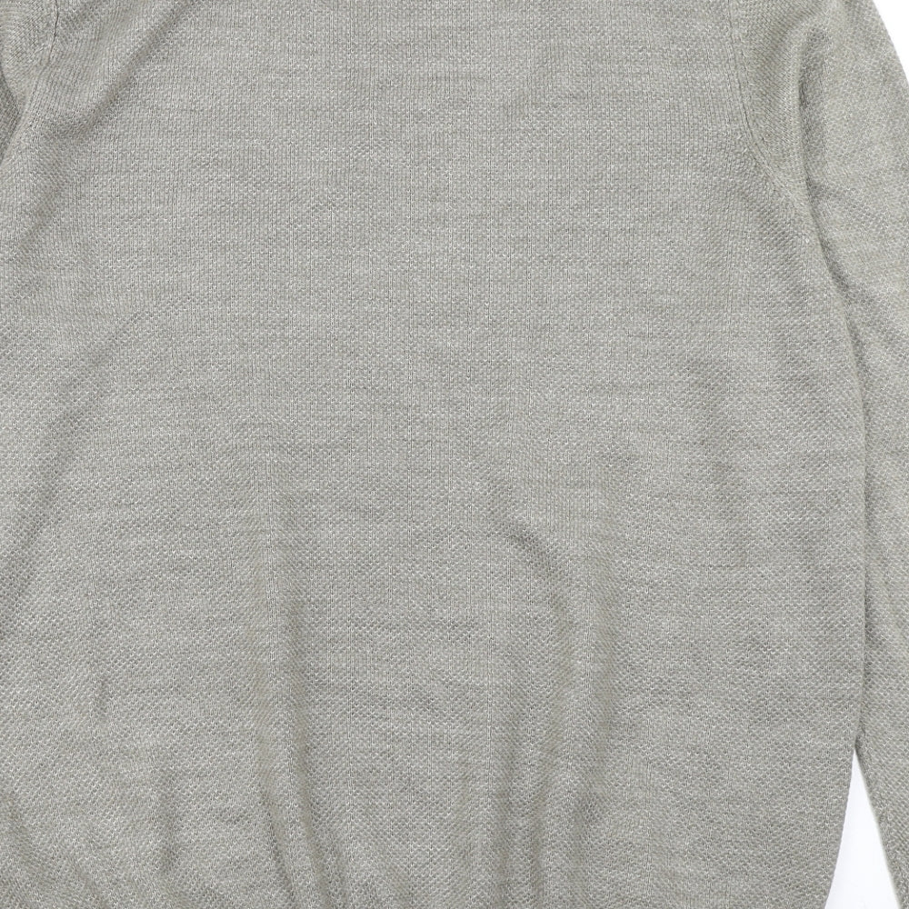 New Look Mens Grey Knit Pullover Jumper Size XL