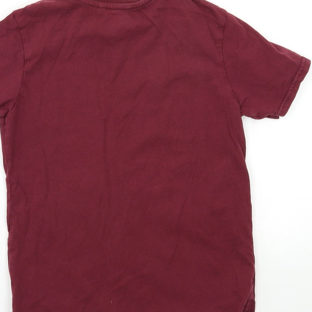 George Girls Red Basic T-Shirt Size 8-9 Years