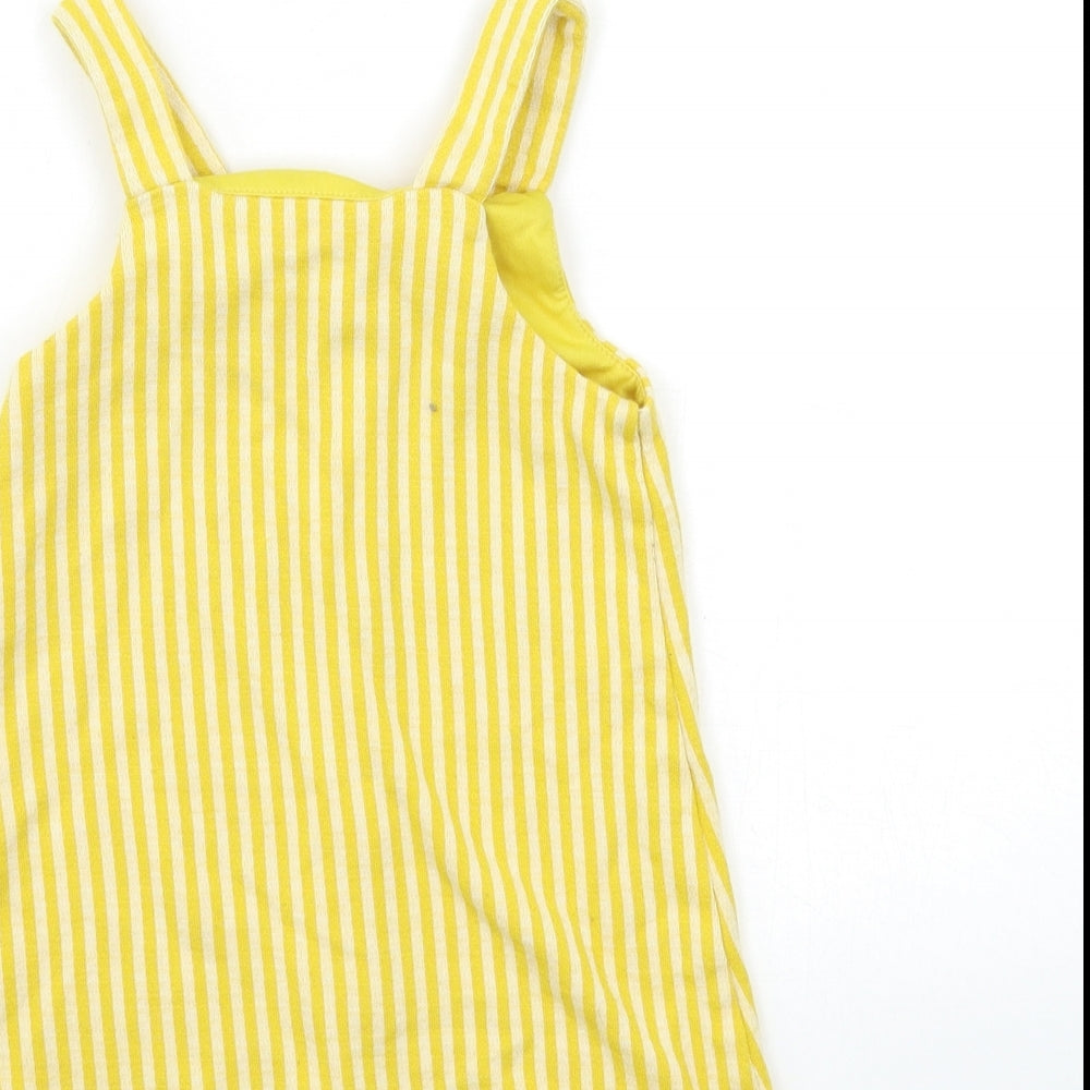 F&F Girls Yellow Striped Pencil Dress Size 3-4 Years