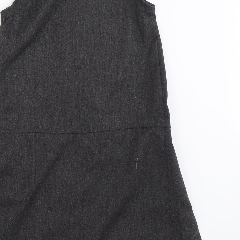 TU Girls Grey Pinafore/Dungaree Dress Size 5 Years - school dress