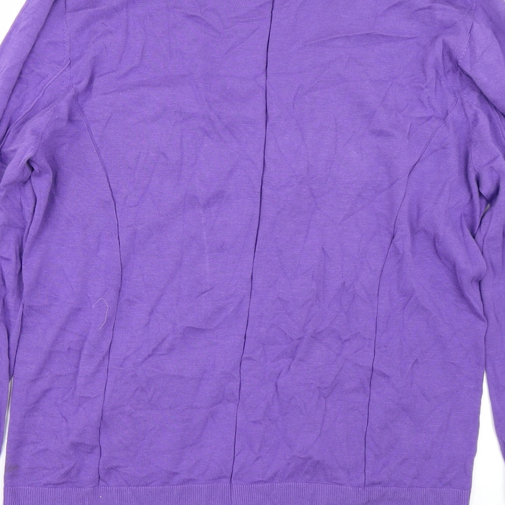 Daniele Alessandrini Womens Purple Cardigan Jumper Size L