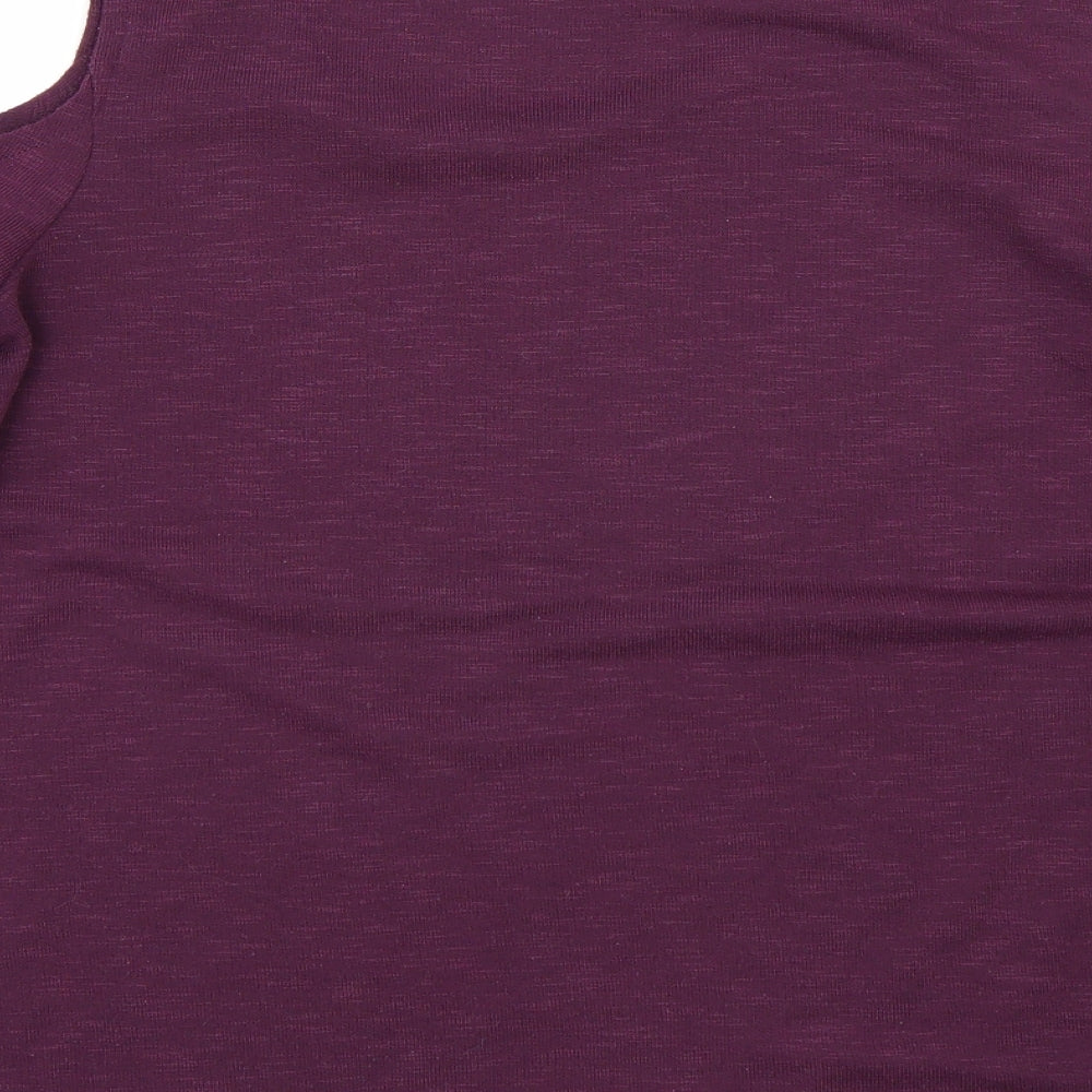 Select Womens Purple Basic Tank Size 12