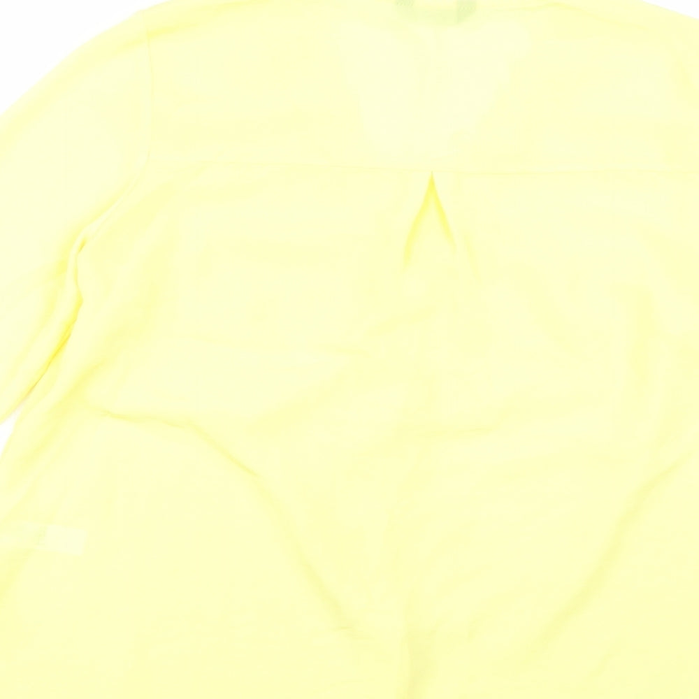 F&F Womens Yellow Basic Blouse Size 12